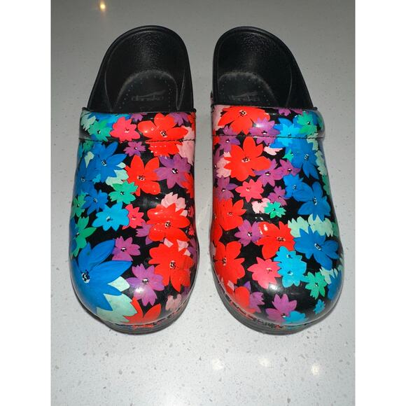 Dansko Women’s Twin Pro Flower Professional Clogs Patent Leather EU 39 US 8 - Picture 6 of 12